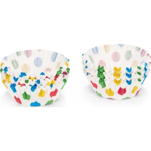 120 stuks mini muffins papieren vormpjes, cupcakevormpjes, muffinvormpjes, papier, oliebestendig, waterdicht, bakvormen, muffinvorm, papier