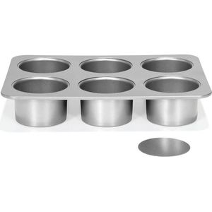 Patisse Cheesecakevorm Mini 8 Cm Staal Zilver