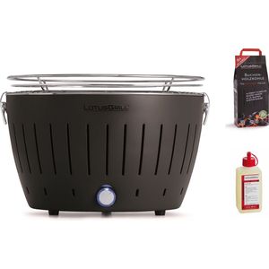 LotusGrill Classic Tafelbarbecue combi set 2,5kg houtskool - Antraciet