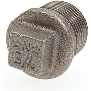 Nefit Ind Nr290 stop met rand en vierkant buitendraad 1 1/4 zwart