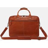 Castelijn & Beerens Firenze Business Laptoptas 15.6"" 3 vaks licht bruin