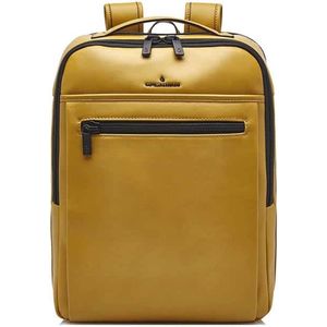 Castelijn & Beerens Nappa X Victor Rugzak RFID Leer 42 cm Laptop Compartiment yellow