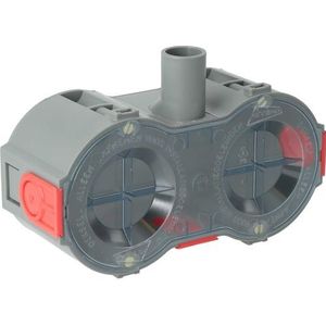 Attema duoinbouwdoos UD50 koppelbaar met tuit 16mm (5/8 ) met label