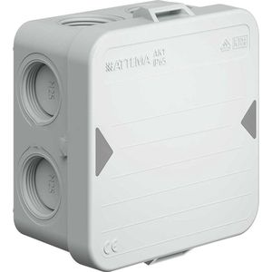 Attema Kabeldoos AK1 + 3 Wartels M25 - 95x95x45mm - IP65 - Grijs