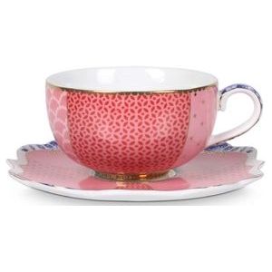 Royal - Multi Espresso Kop & Schotel - Roze - Keramiek - Inhoud 125ml