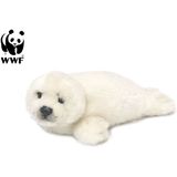 WWF Plüschtier Robbe (weiß, 24cm) lebensecht Kuscheltier Stofftier Seal