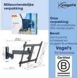 Vogel's Comfort TVM 3445 Schwenkbare TV-Wandhalterung für 32-65 Zoll Fernseher, Max. 25 kg, Schwenkbar bis zu 180°, Full-Motion TV Halterung max. VESA 400x400, Universelle Kompatibilität, Schwarz