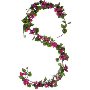 Mica Decorations Bougainvillea Kunstslinger - L180 cm - Donkerroze