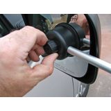 Defa Caravanspiegel Met Zuignap Vlak 11 Cm Zwart