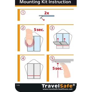 TravelSafe - Klamboe Bevestigingsset - Wit - Herbruikbare Powerstrip