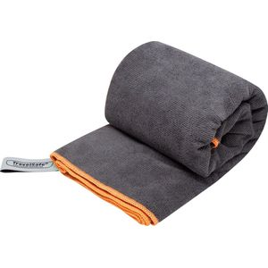 TravelSafe Microvezel Terry handdoek L – grijs/oranje