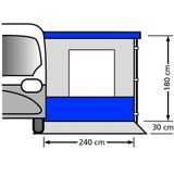 Eurotrail Fjord bus luifel 260 - grijs blauw