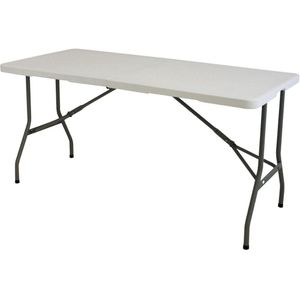 Eurotrail - Pavillon M - Campingtafel - Wit/Grijs - HDPE Blad
