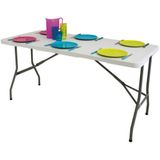 Eurotrail Pavillon L - Campingtafel - 244*76*75cm - Wit/Grijs