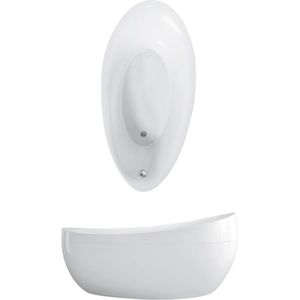 Villeroy & Boch Aveo bad 190x95cm quaryl ovaal met paneel en afvoer wit UBQ194AVE9PDV-01