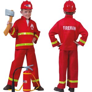 Rood brandweerkostuum voor kinderen