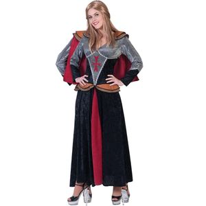 Jurk met Cape | Lady Rouge | Vrouw | Verkleedkleding | Maat 40-42