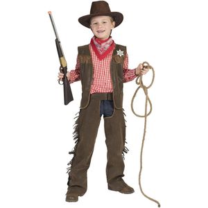 Funny Fashion - Cowboy Wade Kostuum - Bruin - 100% Polyester