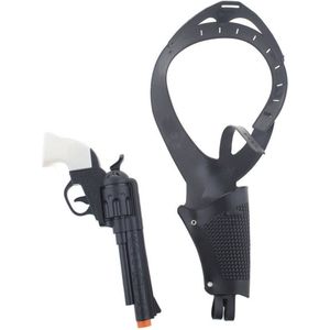 Funidelia Jaren '20 Pistool Met Holster - Zwart Plastic Kostuumaccessoire Voor Carnaval, Halloween En Themafeesten