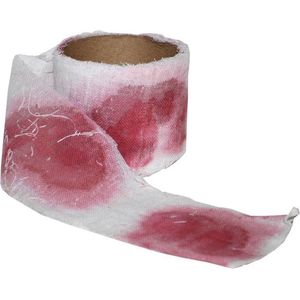 Halloween Bloederig verband 94 cm - Verbandrollen met bloed - Halloween/horror decoratie/verkleedaccessoires