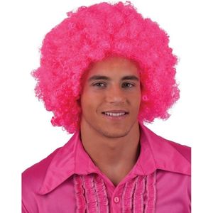 Neon roze afropruik