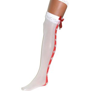 ESPA - Verpleegster kousen met rood strikje voor dames - Accessoires > Panty's en kousen