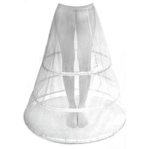 Kostuumaccessoires - Petticoat - Wit - Sluier met Hoepels