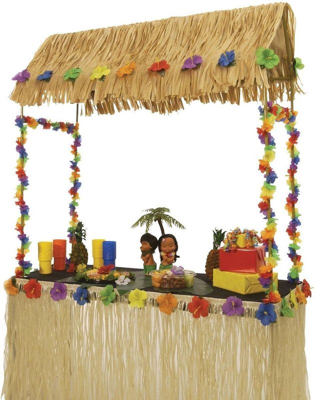 Tropical Hawai - Tikihut - Feestversiering - Metalen Frame - Inclusief Dakcover