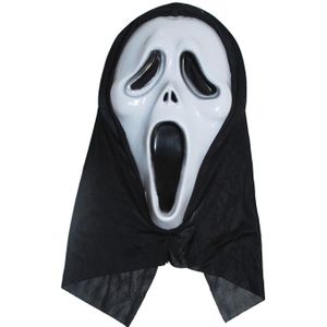 Halloween/Horror thema verkleed masker - Scream/Ghostface - volwassenen - met kap