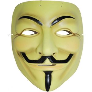 Masker V for Vendetta - Geel.