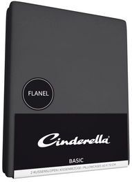 Cinderella - Flanel - Kussenslopen - 60x70 cm - Set van 2 - Antraciet