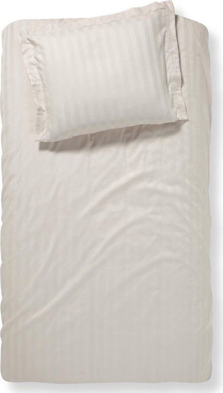 Damai Linea - Dekbedovertrek - Eenpersoons - 140 x 200/220 cm - Ivoor
