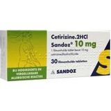 Sandoz Allergietabletten Cetirizine 2HCI 10 mg - 30 tabletten