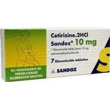 Sandoz - Cetirizine 2HCl - Geneesmiddel - 10 mg - 7 Tabletten