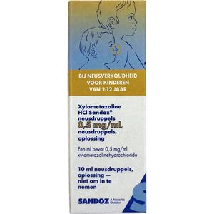 Sandoz - Xylometazoline Neusdruppels - 10 ml - Geneesmiddel