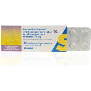 Sandoz Loratadine 10mg Orotaat 30 tabletten