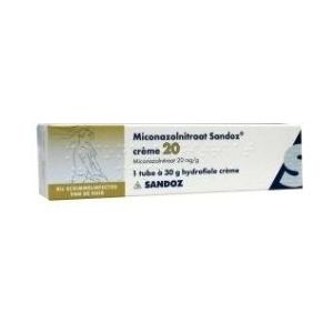 Miconazolnitraat Sandoz 20mg Crème 30g