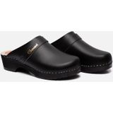 Gevavi - Dakota - Schoenklompen - Zwart - Leer / Hout / PVC