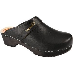 Gevavi - Dakota - Schoenklompen - Zwart - Leer / Hout / PVC