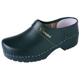 Gevavi - 1550/00 Werkklomp - Zwart - Rundleder - Houten Binnenzool