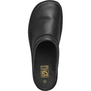 Gevavi - 2165 - Klomppantoffel - Zwart - Leer - Rubber Zool