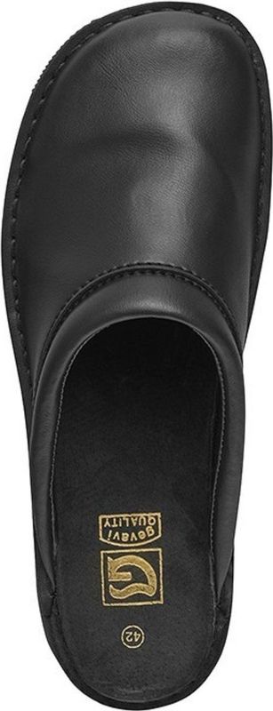 Gevavi - 2165 - Klomppantoffel - Zwart - Leer - Rubber Zool