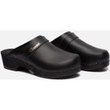 Gevavi Klompen 9200 Zwart - Houten Schoenklompen met Open Hiel