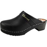 Gevavi Klompen 9200 Zwart - Houten Schoenklompen met Open Hiel