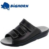 BigHorn - 3201 - Slipper - Zwart - Aniline leer - Verstelbare Bandjes