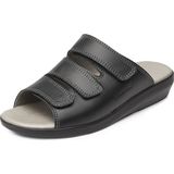 BigHorn - 3201 - Slipper - Zwart - Aniline leer - Verstelbare Bandjes