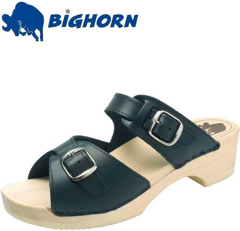 BigHorn - 0018 - Gezondheidssandaal - Blauw - Populierenhout