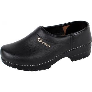 Gevavi Jens - Schoenklompen - Zwart - 100% Leder - Orthopedische Binnenzool