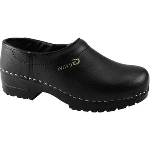 Gevavi Jens - Schoenklompen - Zwart - 100% Leder - Orthopedische Binnenzool