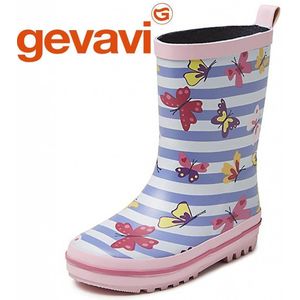 Gevavi Boots - Vlinder meisjeslaars rubber roze - Maat 22